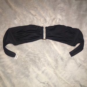Black strapless bikini top